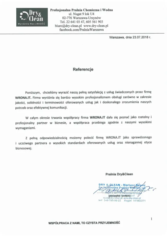 Pralnia Dry&Clean